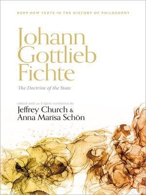 cover image of Johann Gottlieb Fichte